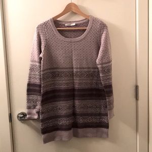 Like-new long purple with pattern Ricki's sweater